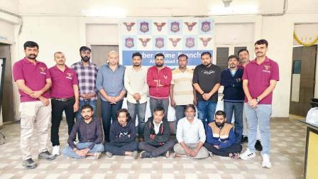 સાઇબર ક્રાઇમ બ્રાન્ચે ઝડપેલા આરોપીઓ.