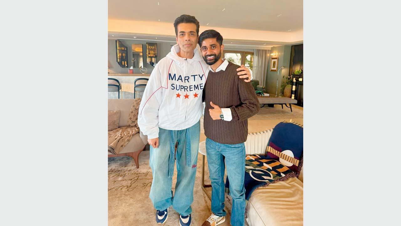 કરણ જોહર સાથે અંકિત સખિયા.