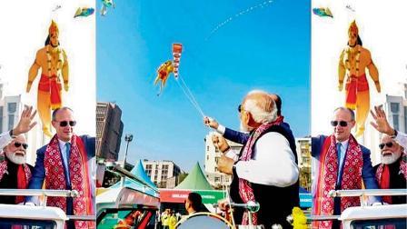 સોમવારે સાંજે જેન-ઝીને ન્યુ દિલ્હીમાં હનુમાનજી પર ગેમ બનાવવાનું સૂચન આપતાં પહેલાં સવારે સાબરમતી રિવરફ્રન્ટ પર નરેન્દ્ર મોદીએ હનુમાનજીના આકારની પતંગ ચગાવી હતી.