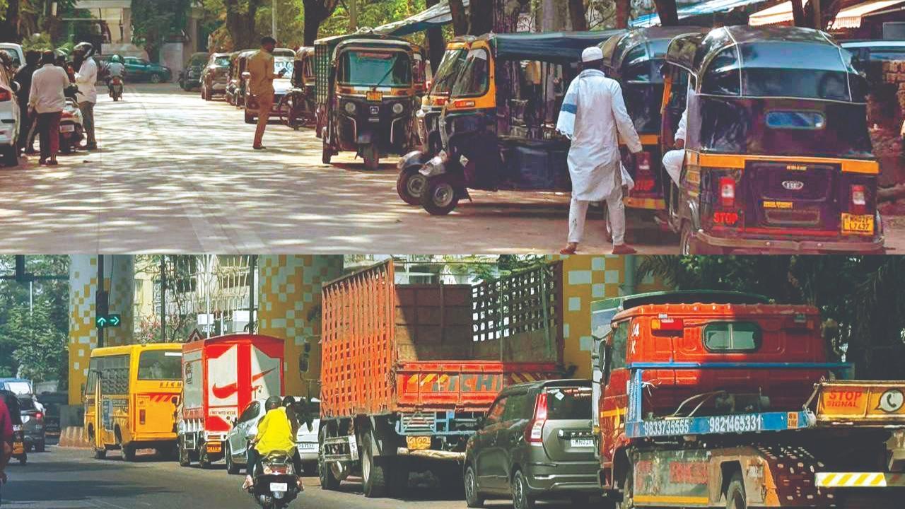 ગુલમોહર રોડ અને JVPDની ગલીઓમાં હેવી વ્હીકલ્સ અને રિક્ષાઓના પાર્કિંગ સામે અહીંના નાગરિકોએ વાંધો ઉઠાવ્યો છે.