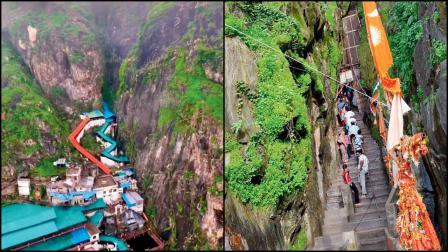 પહાડની ગુફામાં આવેલું પરશુરામ મંદિર. એમાં ૫૦૦થી વધુ પગથિયાં ચડીને જવું પડે છે.