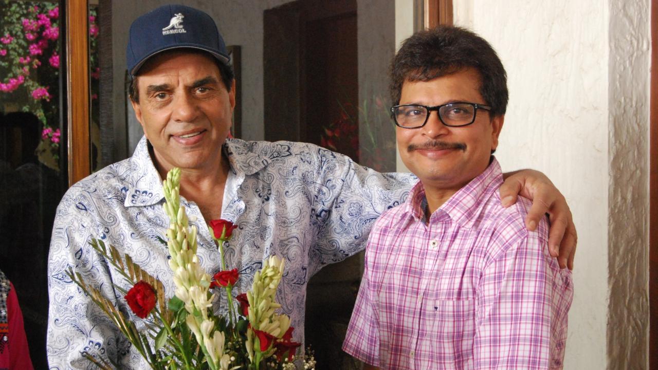 અસિત કુમાર મોદી સાથે ધર્મેન્દ્ર