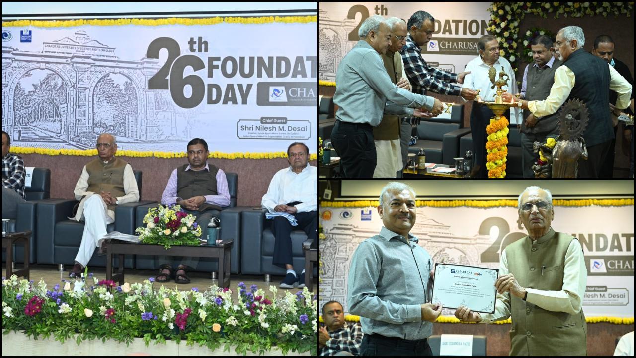 રિસર્ચ એપ્રીસીયેશન, એચીવમેન્ટ તેમજ ચારુસેટના વિકાસમાં માતબર પ્રદાન બદલ વિવિધ એવોર્ડસ એનાયત