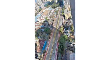 નવા બનેલા બેલાસિસ બ્રિજની ઝલક.