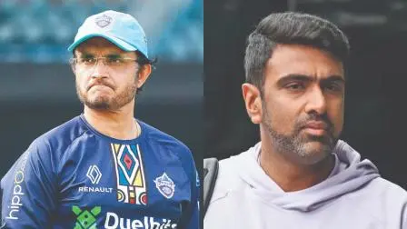 સૌરવ ગાંગુલી અને રવિચન્દ્રન અશ્વિન