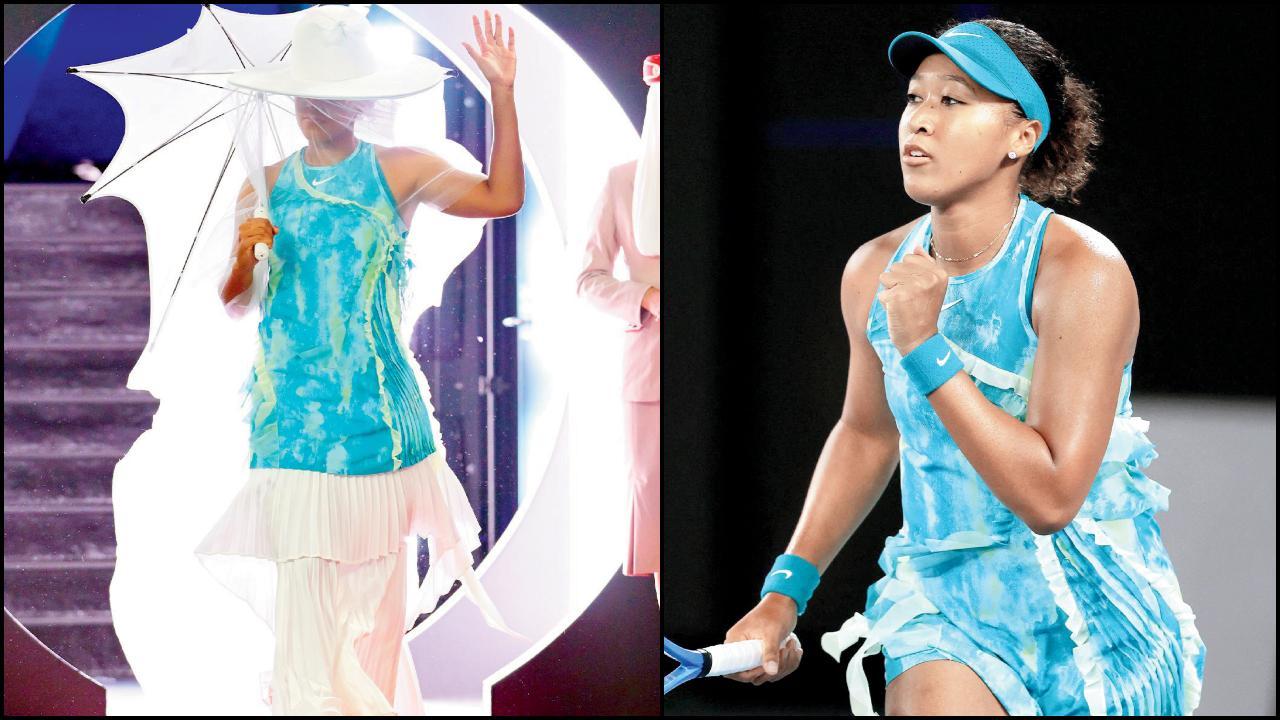 જપાની ટેનિસ ખેલાડી નાઓમી ઓસાકાએ જેલીફિશથી પ્રેરિત ડ્રેસ પહેરીને ઑસ્ટ્રેલિયન ઓપનમાં મારી એન્ટ્રી