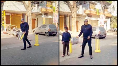 કપિલ દેવે ઉજ્જૈનમાં બાળકો સાથે માણ્યું ગલ્લી ક્રિકેટ