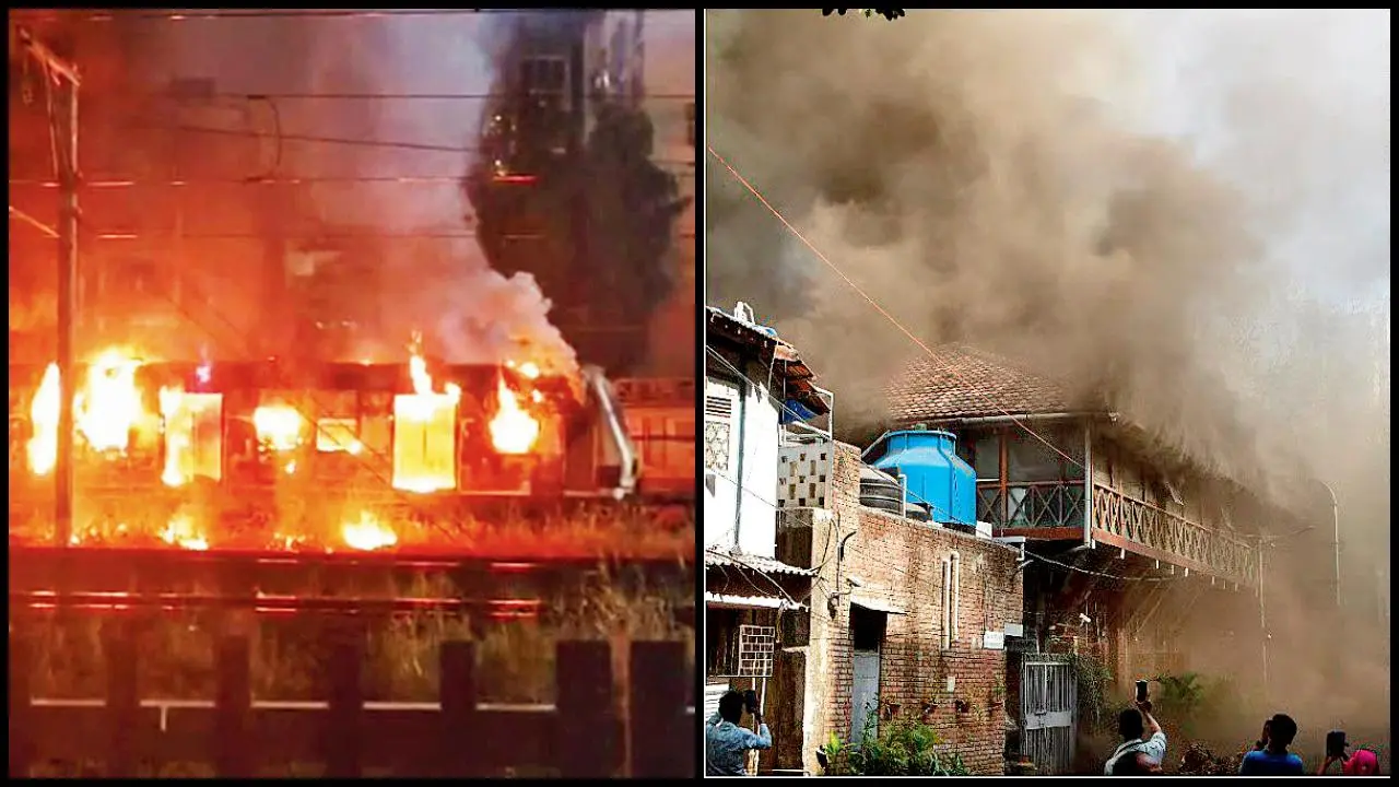 ફોર્ટની રેસ્ટોરાંમાં આગ, સબ સલામત: કુર્લા સ્ટેશન નજીક પાર્ક કરેલી કચરો ભરેલી ટ્રેનમાં આગ લાગી