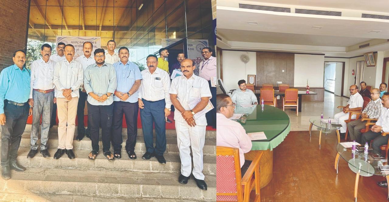 ધોરણ ૧૦ અને ૧૨ની પરીક્ષાઓ પહેલાં મહારાષ્ટ્ર સ્ટેટ બોર્ડના અધિકારીઓ સાથેની મીટિંગમાં પ્રિન્સિપાલ્સ અસોસિએશનના સભ્યો.