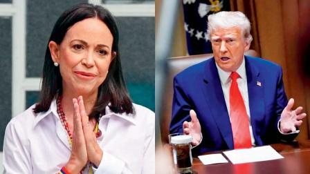 મારિયા મચાડો અને ડોનલ્ડ ટ્રમ્પ