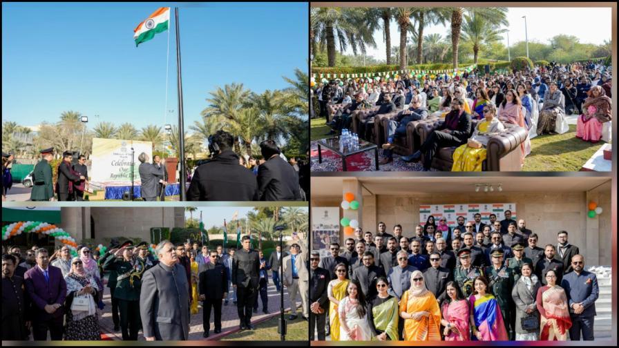 ભારતીય દૂતાવાસના 77મા પ્રજાસત્તાક દિવસની ઉજવણીના કાર્યક્રમમાં આશરે 500 લોકોએ ભાગ લીધો હતો.