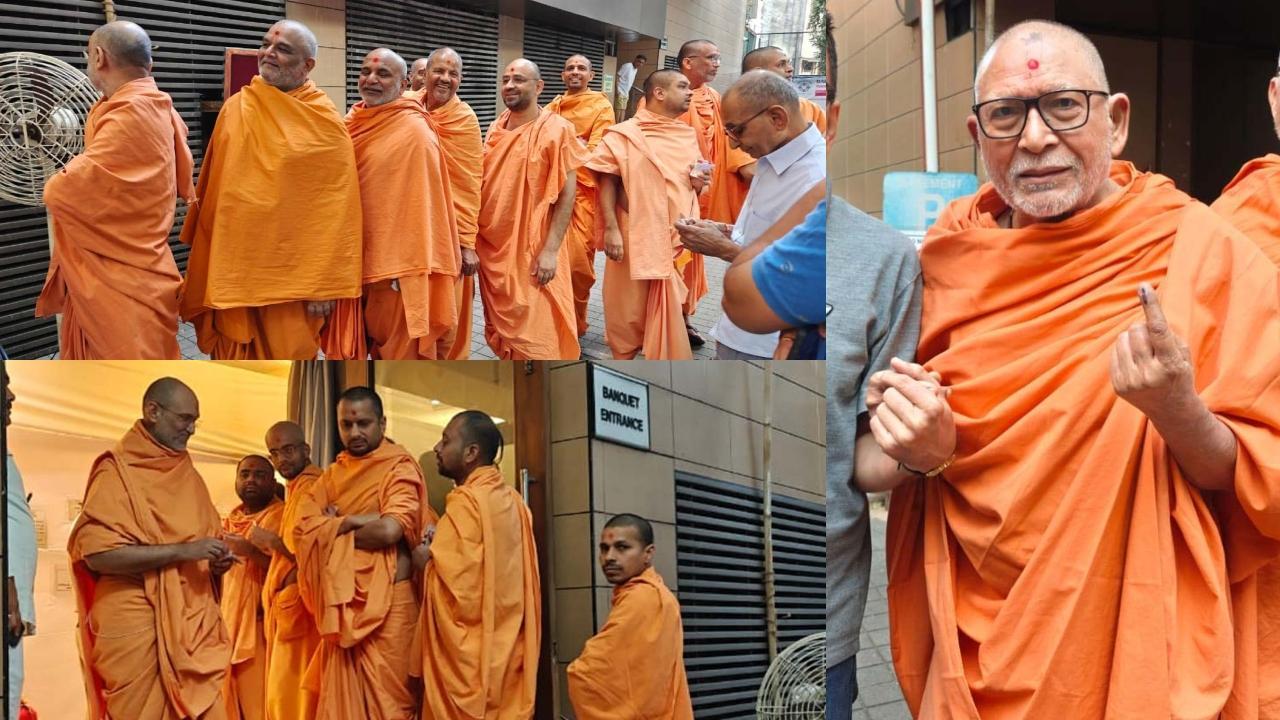 BMC Election 2026: દાદર BAPS સ્વામિનારાયણ મંદિરના સંતોએ મતદાન કર્યું