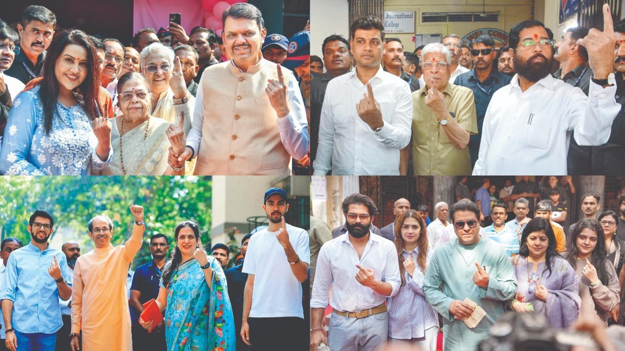 નેતાઓએ તેમની ફેમિલી સાથે મતદાન કર્યું હતું