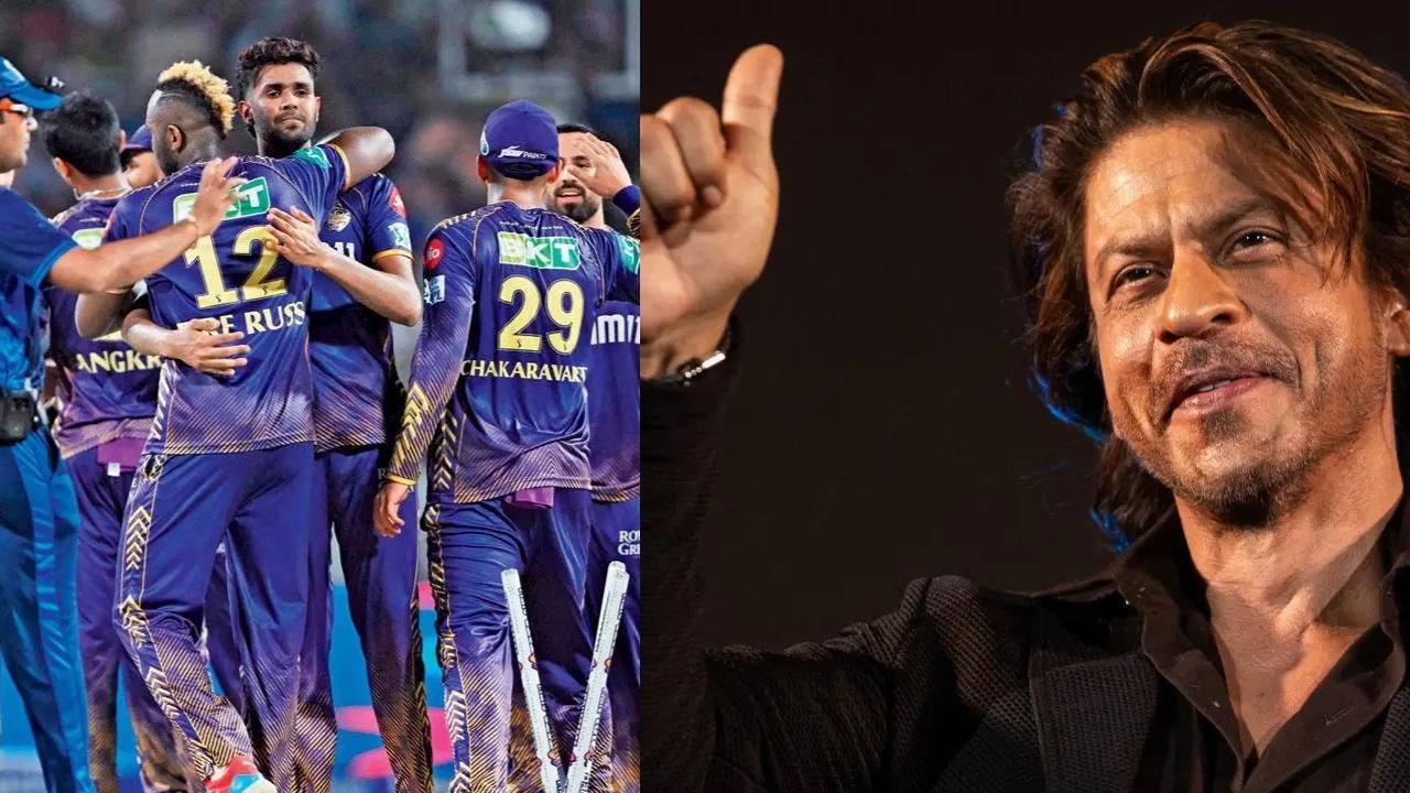 શાહરૂખ ખાન અને કેકેઆર ટીમ ફાઇલ તસવીર (સૌજન્ય: મિડ-ડે)