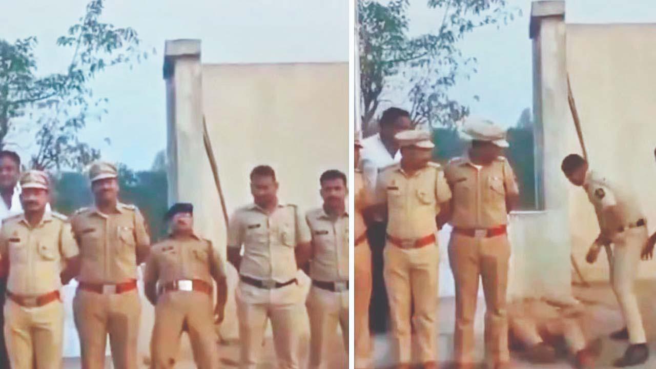 ધ્વજવંદન દરમ્યાન અચાનક ઢળી પડેલો પોલીસ સબ-ઇન્સ્પેક્ટર.