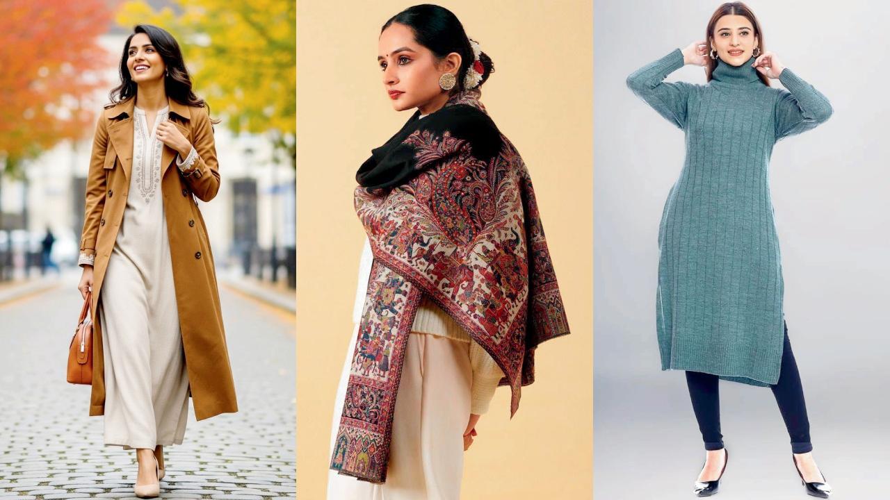 મજદારી અને સ્ટ્રૅટેજિક લેયરિંગ સાથે કુરતી શિયાળામાં ટ્રાય કરો