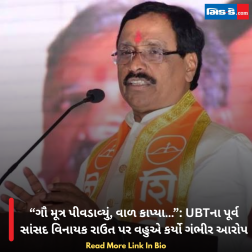 “ગૌ મૂત્ર પીવડાવ્યું, વાળ કાપ્યા…”: UBTના પૂર્વ સાંસદ વિનાયક રાઉત પર વહુએ કર્યો ગંભીર આરોપ