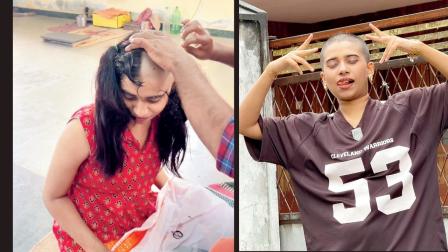 આ યુવતીએ માથું કેમ મૂંડાવી નાખ્યું?