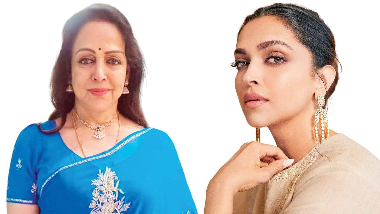હેમા માલિની અને દીપિકા પાદુકોણ  