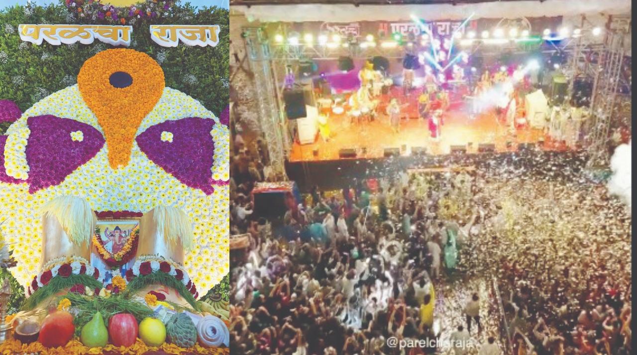 ‘પરળચા રાજા’ના પાદ્યપૂજન સમારંભ દરમ્યાનની એક ઝલક.