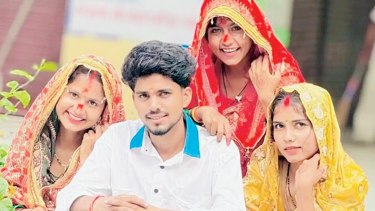 ત્રણ બહેનોએ એક જ યુવક જોડે કર્યા લગ્ન