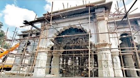 ભીમાશંકર મંદિરનું ચાલી રહેલું સમારકામ
