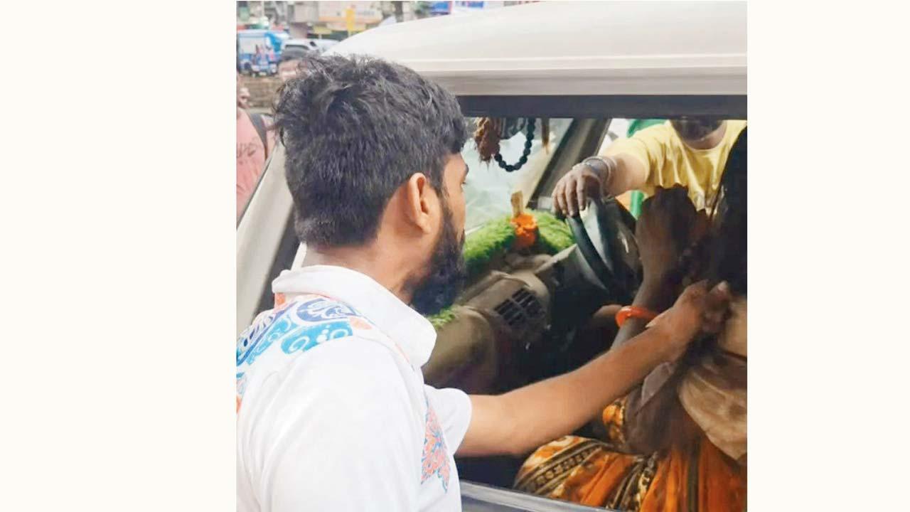 દુર્ગાનગરમાં સાધુની થયેલી મારઝૂડ.