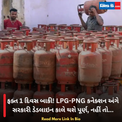 ફક્ત 1 દિવસ બાકી! LPG-PNG કનેક્શન અંગે સરકારી ડેડલાઇન કાલે થશે પૂર્ણ, નહીં તો...