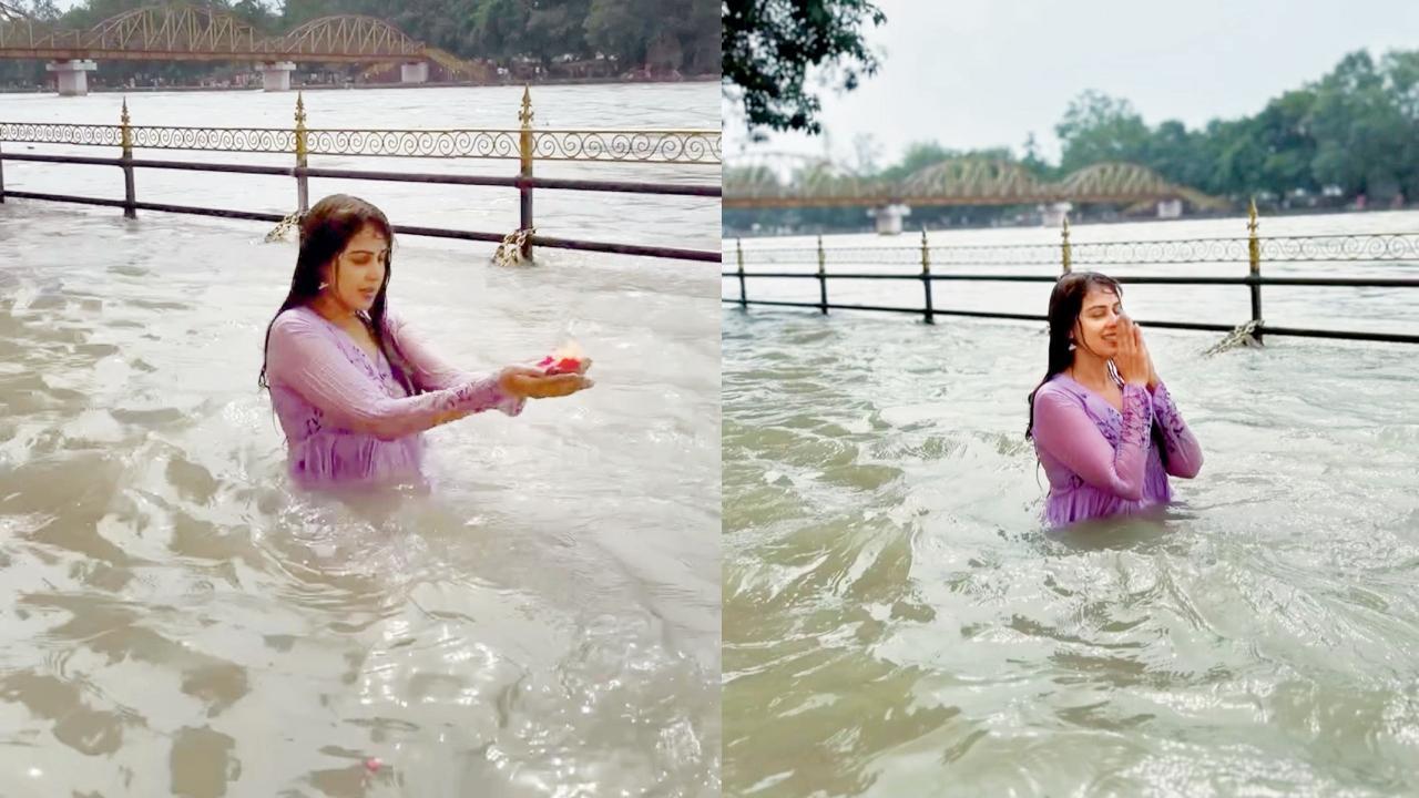 જેનિલિયા દેશમુખે ગંગામાં લગાવી ડૂબકી