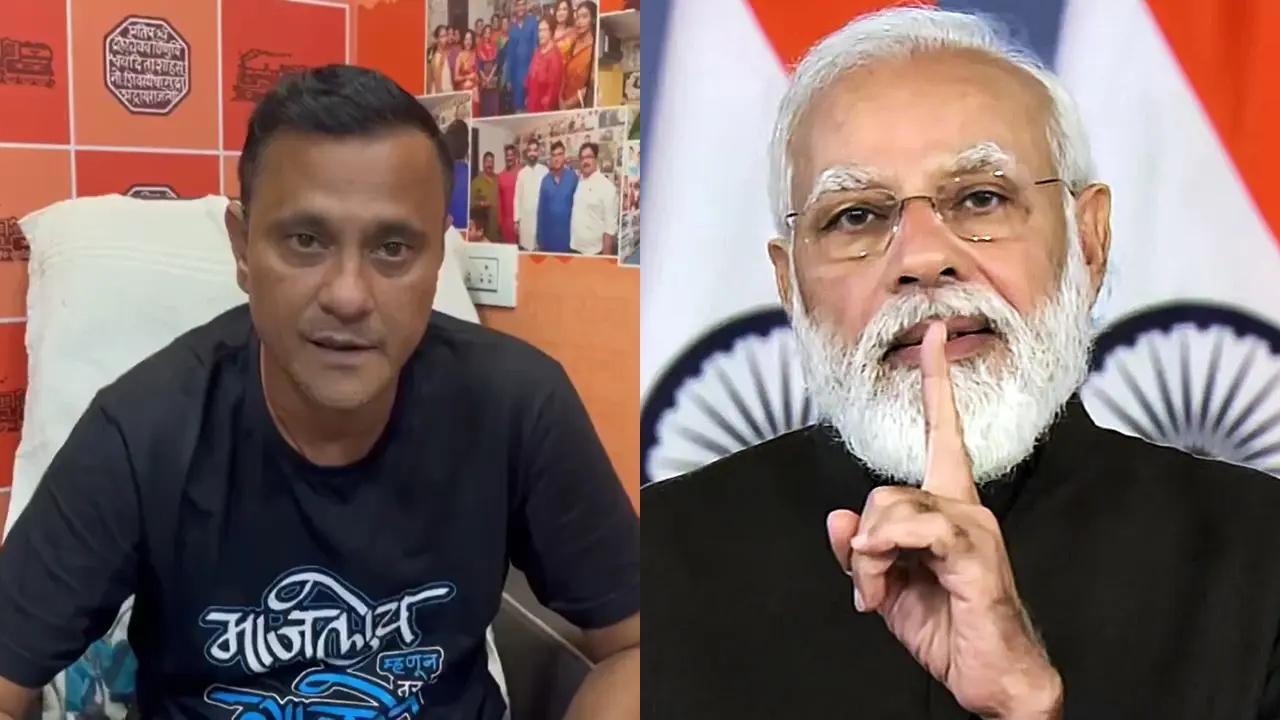 સંદીપ દેશપાંડે અને વડા પ્રધાન નરેન્દ્ર મોદી