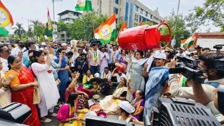 બેરોજગારી મુદ્દે NCP નો વિરોધ પ્રદર્શન