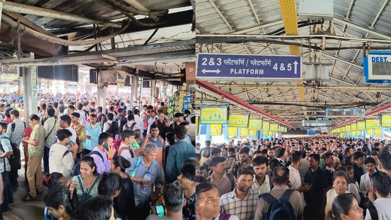 પ્લેટફોર્મ પર અટવાયેલા પેસેન્જર્સ (તસવીર સૌજન્ય - ગંધર્વ પુરોહિત)