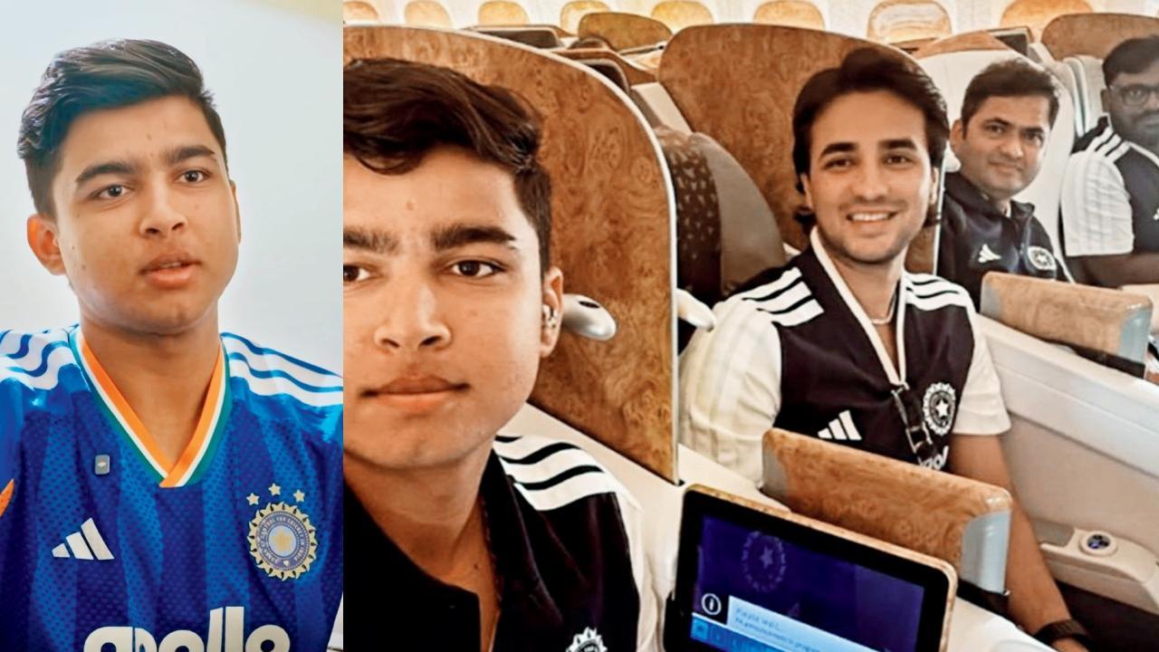 ભારતીય સિનિયર ટીમની જર્સી સાથે વૈભવ સૂર્યવંશી, ફ્લાઇટમાં અભિષેક શર્મા અને સપોર્ટ-સ્ટાફના સભ્યો સાથે સેલ્ફી લઈ રહેલો વૈભવ સૂર્યવંશી