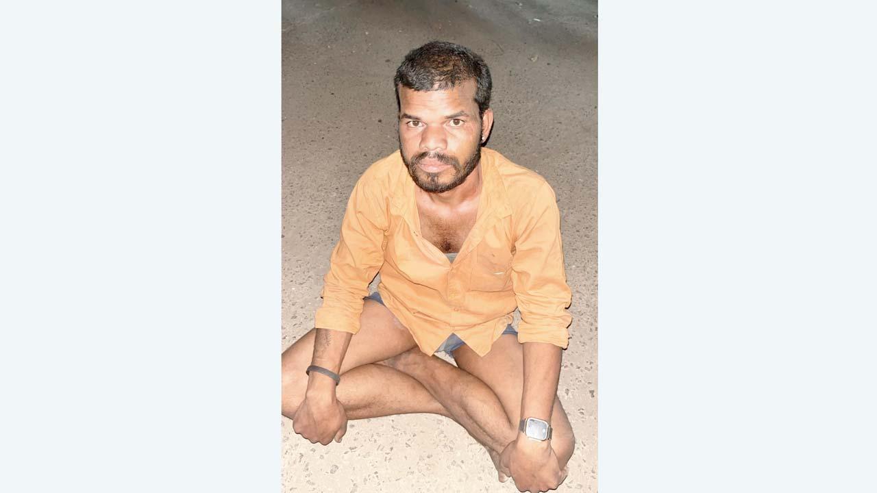 દામોદર પાર્કમાંથી ધરપકડ કરવામાં આવેલો સરજુપ્રસાદ બનવાસી.