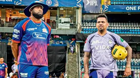 કાઇરન પોલાર્ડ સાથેનો સુનીલ નારાયણનો.