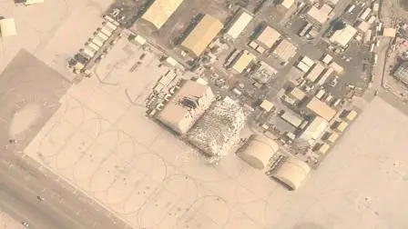 ઈરાનના મિસાઇલ હુમલામાં તબાહ થયેલો અબુ ધાબીમાં આવેલો અમેરિકાનો અલ ધાફરા ઍર-બેઝ.