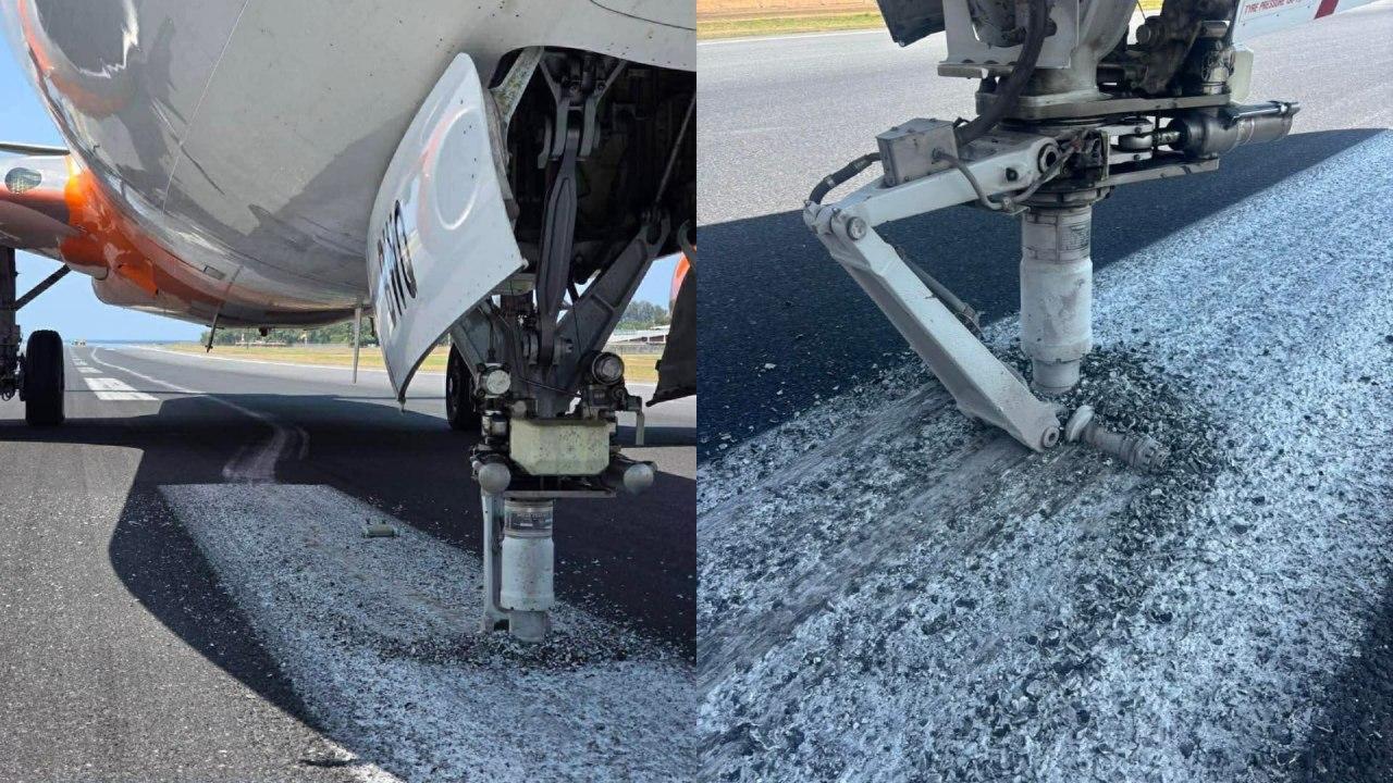 ફુકેટ જતી ઍર ઇન્ડિયા વિમાનનું હાર્ડ લેન્ડિંગ, ફ્લાઇટનું નોઝ વ્હીલ તૂટયું (તસવીર સૌજન્ય: સોશિયલ મીડિયા)