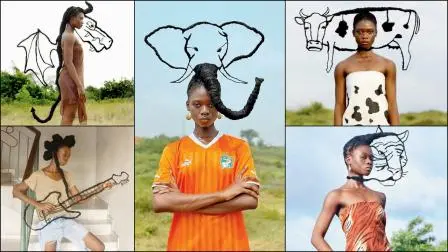 પોતાના લાંબા, કાળા તેમ જ ગૂંચળાદાર વાળમાંથી બનાવે છે સ્કેચ-સ્ટાઇલ આર્ટવર્ક