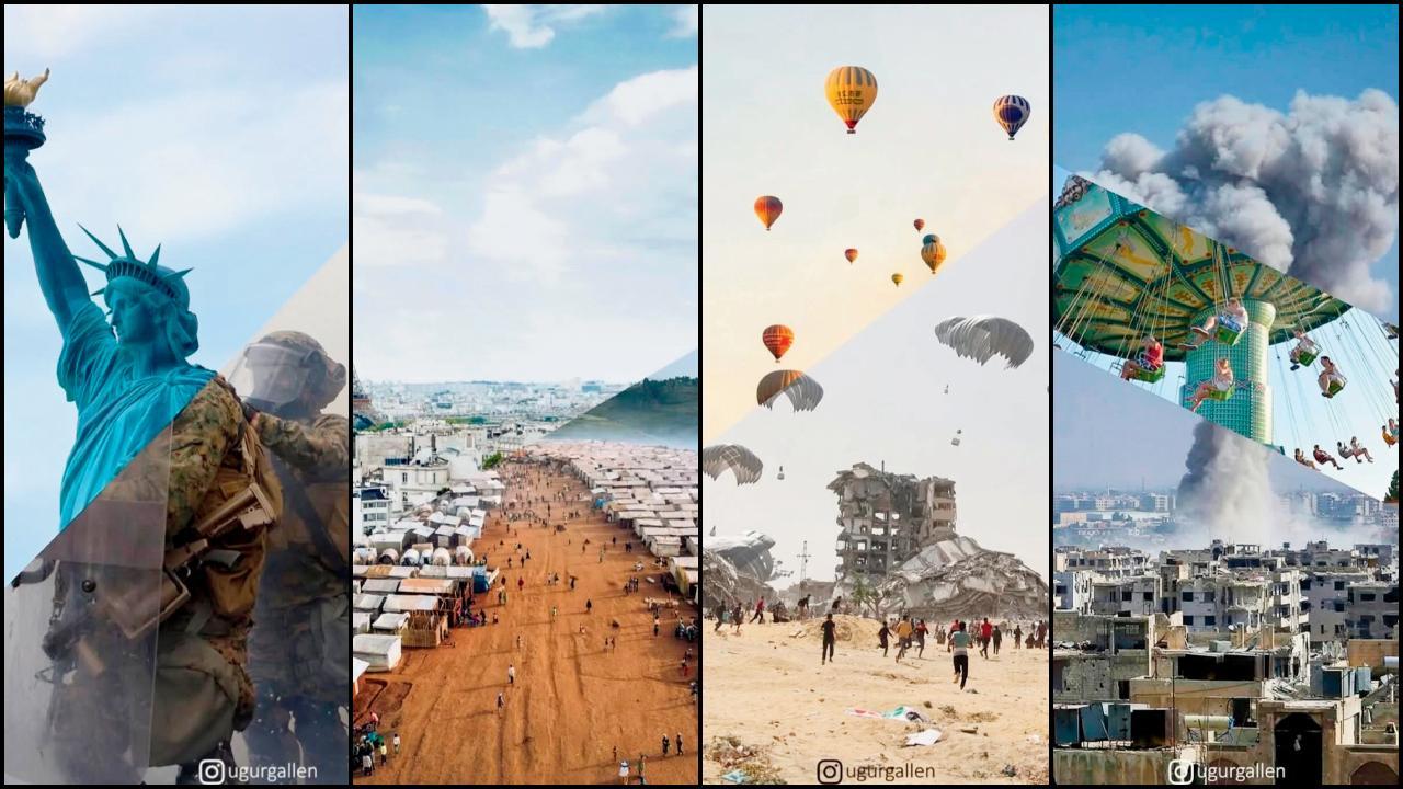 એક ફ્રેમમાં બે અલગ-અલગ તસવીરોનું અજબ સંયોજન