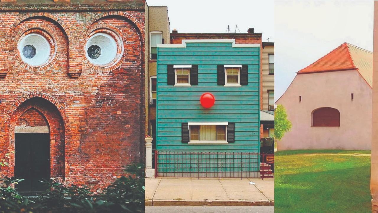 નેધરલૅન્ડ્સનાં વિવિધ શહેરોની ગલીઓમાં અલગ તરી આવે એવાં ઘરોની તસવીર