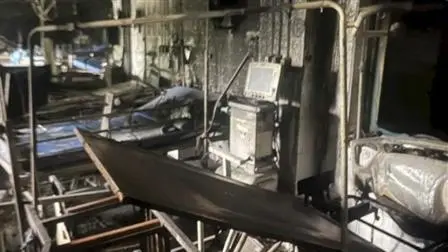 આગ લાગ્યા બાદ હૉસ્પિટલનો આઈસીયુ વિભાગ (તસવીર સૌજન્ય- પીટીઆઈ)