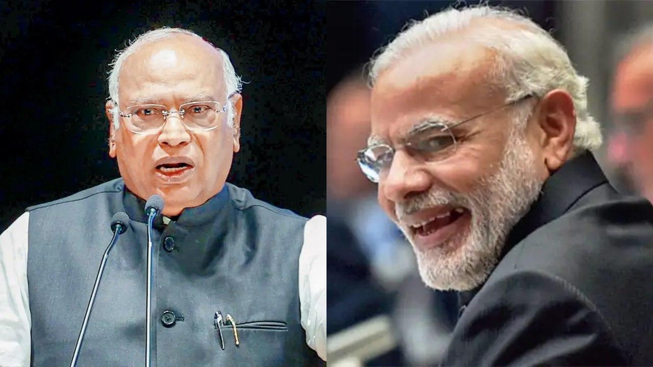 મલ્લિકાર્જુન ખડગે અને PM મોદી ફાઇલ તસવીર (સૌજન્ય: મિડ-ડે)