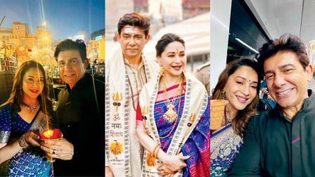 રામનવમીના અવસરે માધુરી દીક્ષિતે પતિ શ્રીરામ નેને સાથે લીધી વારાણસીની મુલાકાત