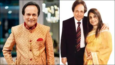 મનહર ઉધાસ પત્ની મીનાક્ષી સાથે