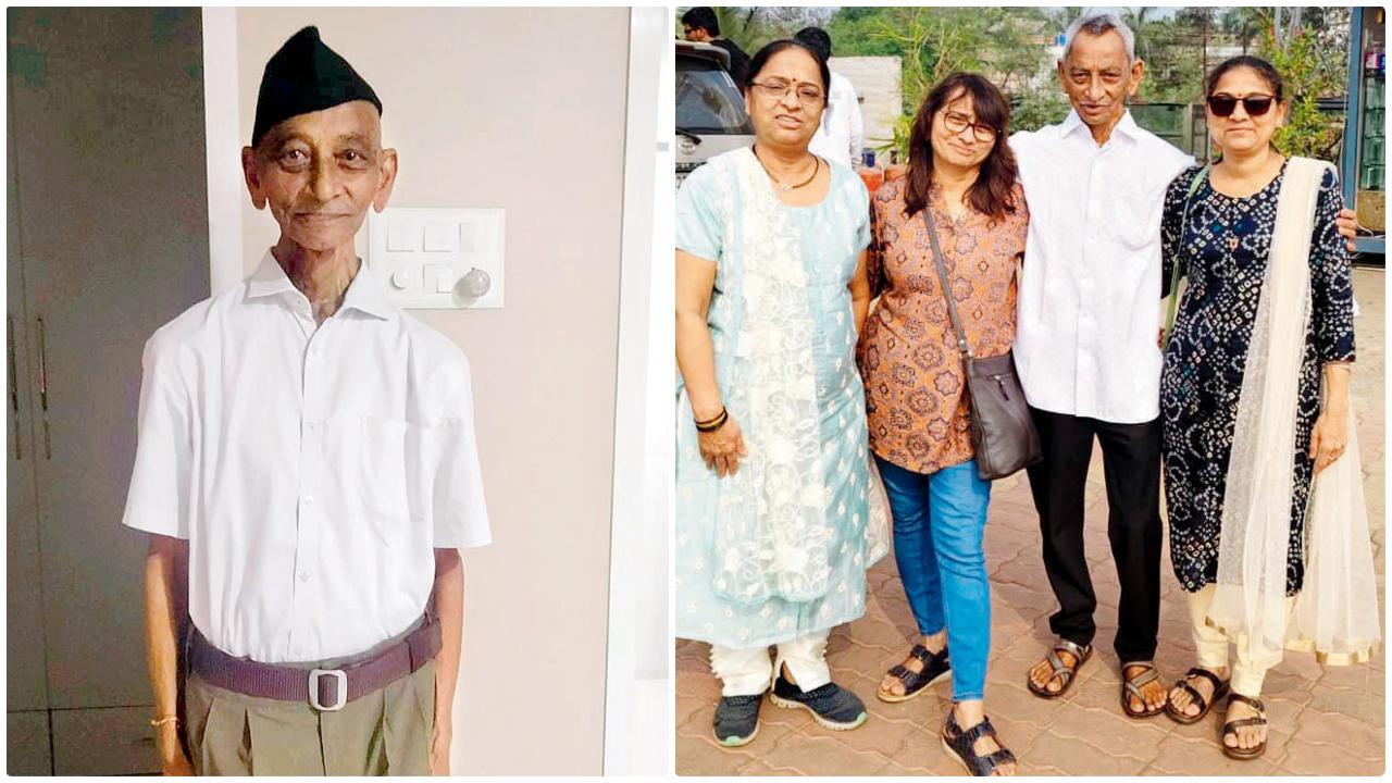 શાંતિભાઈ અનોવાડિયા દીકરીઓ સાથે.