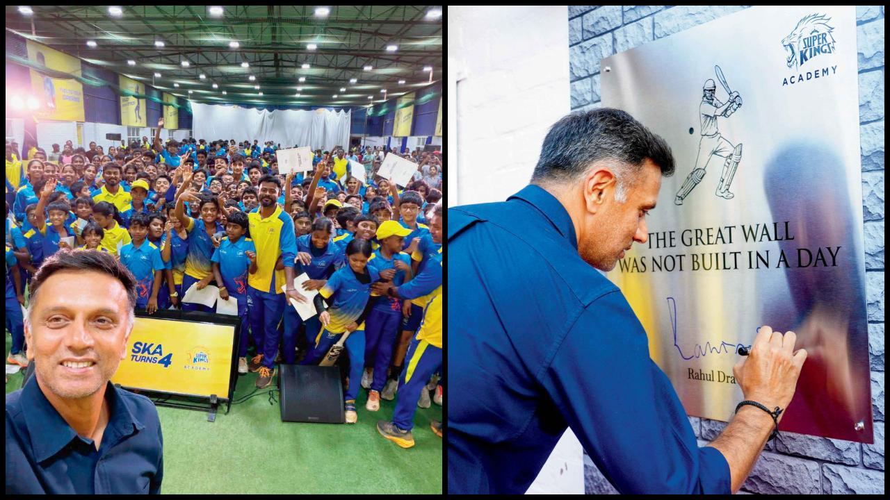 ચેન્નઈમાં સુપર કિંગ્સ ઍકૅડેમીમાં રાહુલ દ્રવિડ માટે લાગી સ્પેશ્યલ તકતી