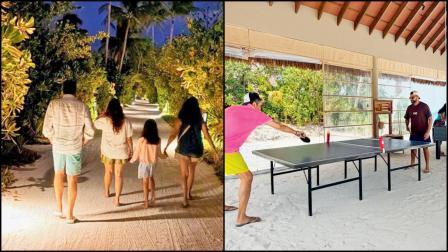 IPL 2026 પહેલાં મૉલદીવ્સમાં ફૅમિલી સાથે વેકેશન માણી આવ્યો રોહિત શર્મા