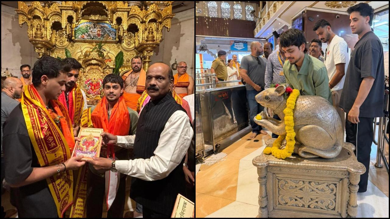  ઇશાન કિશન, અભિષેક શર્મા અને અક્ષર પટેલે ગણપતિ બાપ્પાના દર્શન કર્યા 