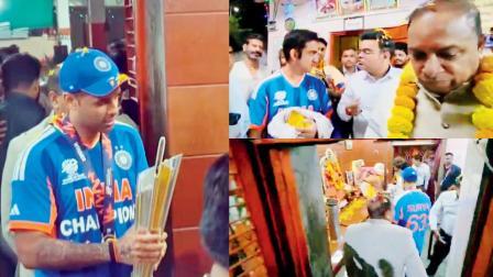 નરેન્દ્ર મોદી ક્રિકેટ સ્ટેડિયમમાં આવેલા હનુમાન મંદિરમાં ટ્રોફી