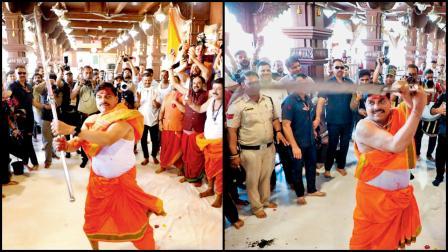 ઉજ્જૈનમાં મુખ્ય પ્રધાને કર્યું મહાકાલ સામે શસ્ત્રપ્રદર્શન